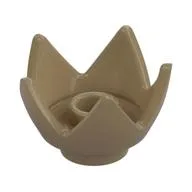 Crown / Flower / Egg Shell Half, Dark Tan