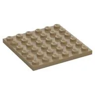 Plate 6 x 6, Dark Tan