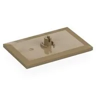 Tile Special 6 x 4 with Beveled Edges and 5mm Pin (Train Bogie Plate), Dark Tan