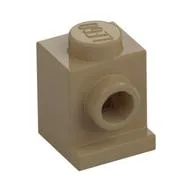 Brick Special 1 x 1 with Headlight, Dark Tan