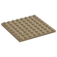Plate 8 x 8, Dark Tan