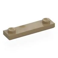Plate Special 1 x 4 with 2 Studs with Groove [New Underside], Dark Tan