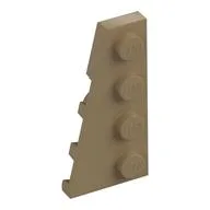 Wedge Plate 4 x 2 Left, Dark Tan
