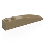 Brick Curved 6 x 1, Dark Tan