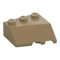 Brick Wedged, Sloped 45° 3 x 3 Left, Dark Tan