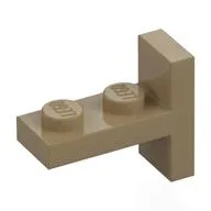 Bracket 1 x 2 with 1 x 2 Vertical Studs, Dark Tan
