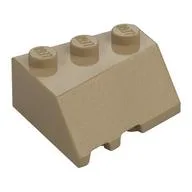 Brick Wedged, Sloped 45° 3 x 3 Right, Dark Tan