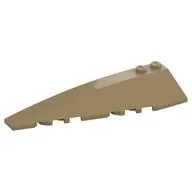 Brick Wedged, Curved 10 x 3 Left, Dark Tan