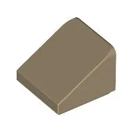 Brick Sloped 30° 1 x 1 x 2/3 (Cheese Slope), Dark Tan