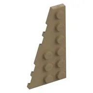 Wedge Plate 6 x 3 Left, Dark Tan