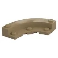 Brick Round Corner 5 x 5 Macaroni with 1/3 Inner Side, Dark Tan