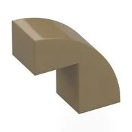 Brick Curved 1 x 2 x 1 2/3 with 1 Cutout, Dark Tan
