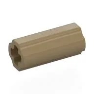 Technic Axle Connector Smooth [with x Hole + Orientation], Dark Tan