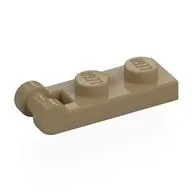 Plate Special 1 x 2 with Handle on End [Closed Ends], Dark Tan