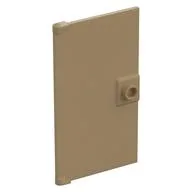 Door 1 x 4 x 6 Smooth with Chamfered Handle Plinth, Dark Tan