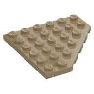Wedge Plate 6 x 6 Cut Corner, Dark Tan