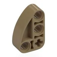 Technic Beam 2 x 3 L-Shape with Quarter Ellipse Thick, Dark Tan