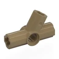 Technic Axle and Pin Connector Angled Triple - 60°, Dark Tan