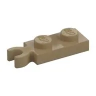 Plate Special 1 x 2 with Clip Vertical on End, Dark Tan