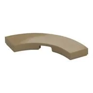 Tile 3 x 3 Curved, Macaroni, Dark Tan