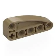 Technic Beam 2 x 5 L-Shape with Quarter Ellipse Thick, Dark Tan