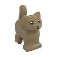 Animal, Cat, Kitten, Short Tail, Black Eyes and Nose Print, Dark Tan