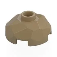 Rock Boulder 2 x 2 x 2/3, Top, Dark Tan