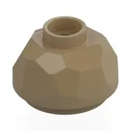 Rock Boulder 2 x 2 x 1, Bottom, Dark Tan