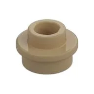 Plate Round 1 x 1 with Open Stud, Dark Tan