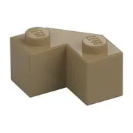 Brick Wedged 2 x 2 Facet, Dark Tan