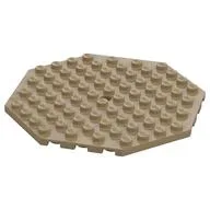Plate Special 10 x 10 Octagonal with Hole, Dark Tan