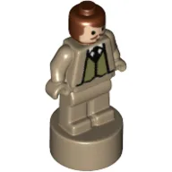 Minifig Trophy Statuette, Remus Lupin Print, Dark Tan