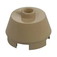Brick Round 2 x 2 Truncated Cone, Dark Tan