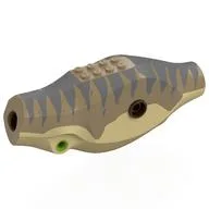 Animal Body Part, Dinosaur, Tyrannosaurus Rex Body with Tan Belly, Sand Blue Markings Print, Dark Tan