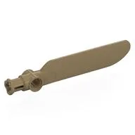 Technic Rotor Blade Small with Hole and Axle Connector End, Dark Tan