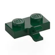 Plate Special 1 x 2 with Clip Horizontal on Side, Dark Green