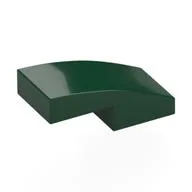 Brick Curved 2 x 1 No Studs [1/2 Bow], Dark Green