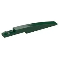 Brick Curved 10 x 1 [Symmetric Inside Ridges], Dark Green