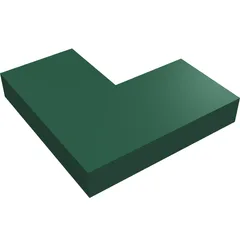 Tile 2 x 2 Corner, Dark Green