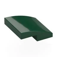 Brick Curved 2 x 2 x 2/3, Dark Green