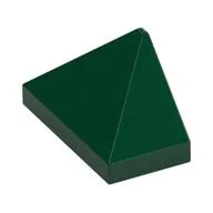Brick Sloped 45° 2 x 1 Triple with Inside Stud Holder, Dark Green