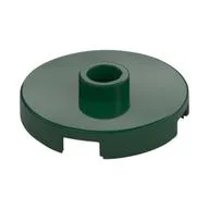 Plate Special Round 2 x 2 with Center Stud (Jumper Plate), Dark Green