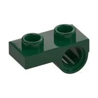 Plate Special 1 x 2 with Pin Hole Underneath, Dark Green