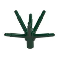 Plant, Flower Stem with Bar and 6 Stems, Dark Green