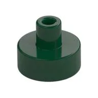 Tile Special Round 1 x 1 with Hollow Bar, Dark Green