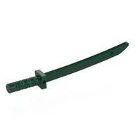 Weapon Sword / Katana / Shamshir with Capped Pommel [Square Guard], Dark Green
