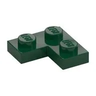 Plate 2 x 2 Corner, Dark Green