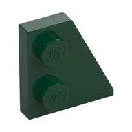 Wedge Plate 2 x 2 Right, Dark Green