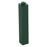 Brick 1 x 1 x 5 with Solid Stud, Dark Green