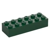 Brick 2 x 6, Dark Green
